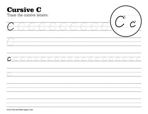 how to draw a cursive c